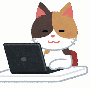 パソコン中の猫