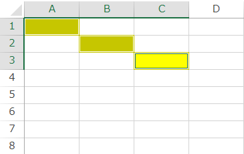 離れたセルの指定イメージ